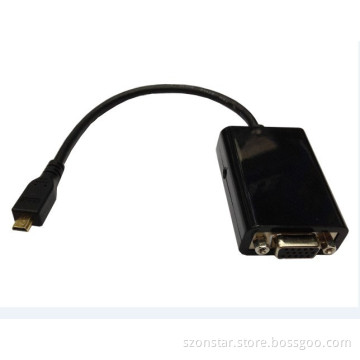 Micro USB to VGA Cable Converter with Audio